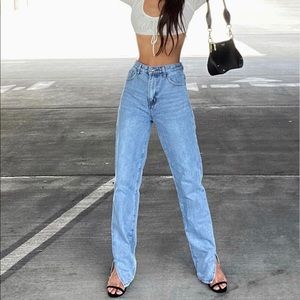 LIONESS Alabama Split Hem Jean